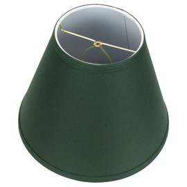 FenchelShades.com Lampshade 5" Top Diameter x 10" Bottom Diameter x 8" Slant Height with Brass Clip-On Attachment for Standard Edison-Style Lightbulb (Linen Hunter Green)