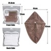 Fyore Coffee Brown Hair Towel with Button, Dries Hair Quickly,