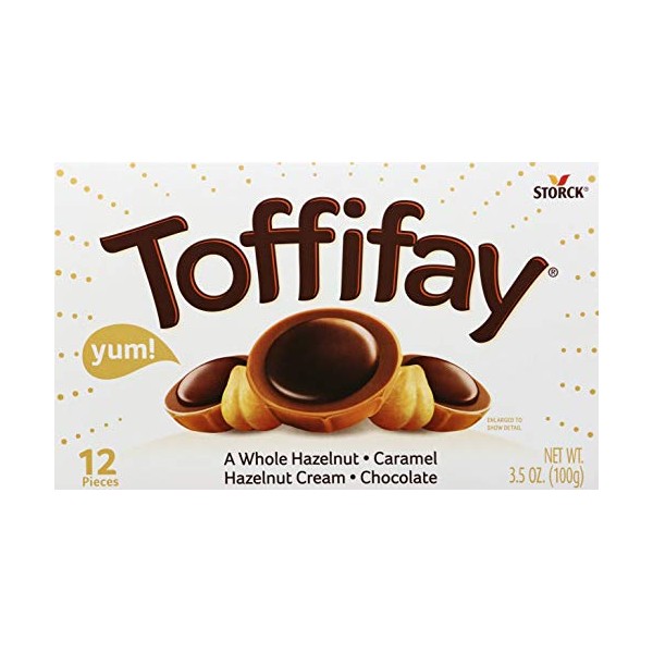 Storck Toffifay Caramel Choclt Hzlnt Chewy Candy Pieces Round Caramel 3.5 Oz - 0072799051921
