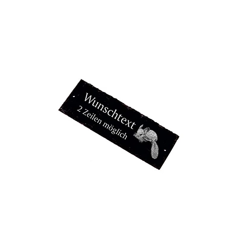 Chinchilla Sign, Slate Sign, Customisable Name Door Sign, 8 x