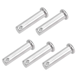 sourcing map Single Hole Clevis Pins - 10mm X 40mm Flat Head 304 Stainless Steel Link Hinge Pin 5Pcs