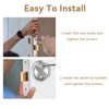 Security Door Lock, Sliding Pocket Door Bathroom Privacy Lock Set