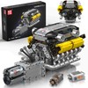 Mould King 10202 V12 4-Speed Transmission Engine Model Kit, 1260