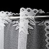 Molaxhome White Short Lace Cafe Valance Beautiful Semi Sheer Window