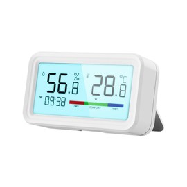 SUIOPPYUW High Accuracy Temperature Hygrometer Sensor for Real-time Monitoring in Smart Home Temperature Humidity Sensor, WiFi White