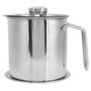 Stainless Steel Oil Filter Pot with Handle Kitchen Grease Container