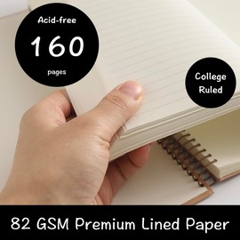 Urby Left Handed Notebooks College Ruled, 160 Pages 1 Subject, Hard Cover, Size 11" X 9", Ideal Gifts For Left Handed People. (Premium Paper 2 Pack)