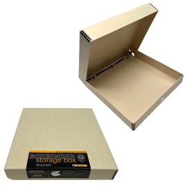 Lineco, Archival Tan 3-Ring Binder Preservation Album Box 12.25 x 11.25 x 2 Inch. Unique Design to Store, Preserve, Organize Photos, Art, Photography, Crafts Acid-Free, 2 Pack