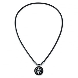 BANDEL Healthcare Necklace Earth (black x silver) HLCNEBS47 18.5 inches (47 cm)