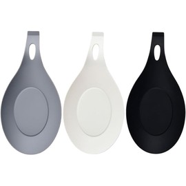Ciieeo 3 Reposacucharas de Silicona para Cocina Base para Cucharas de Cocina Antideslizante Resistente al Calor y al Agua Fácil de Limpiar para Encimera Estufa y Mesa de Comedor