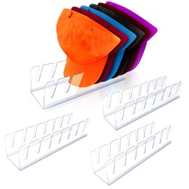 KISYONGUS 4 Pack Hat Stand for Baseball Caps, Hat Display for 28 Baseball Caps, Hat Organizer Racks for Baseball Caps