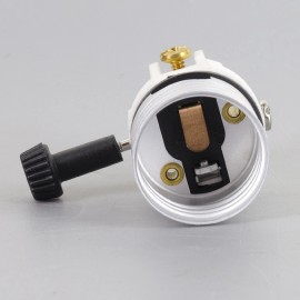 Lamp 3 WAY PORCELAIN TURN KNOB LAMP SOCKET INTERIOR E26 NEW 48207JB