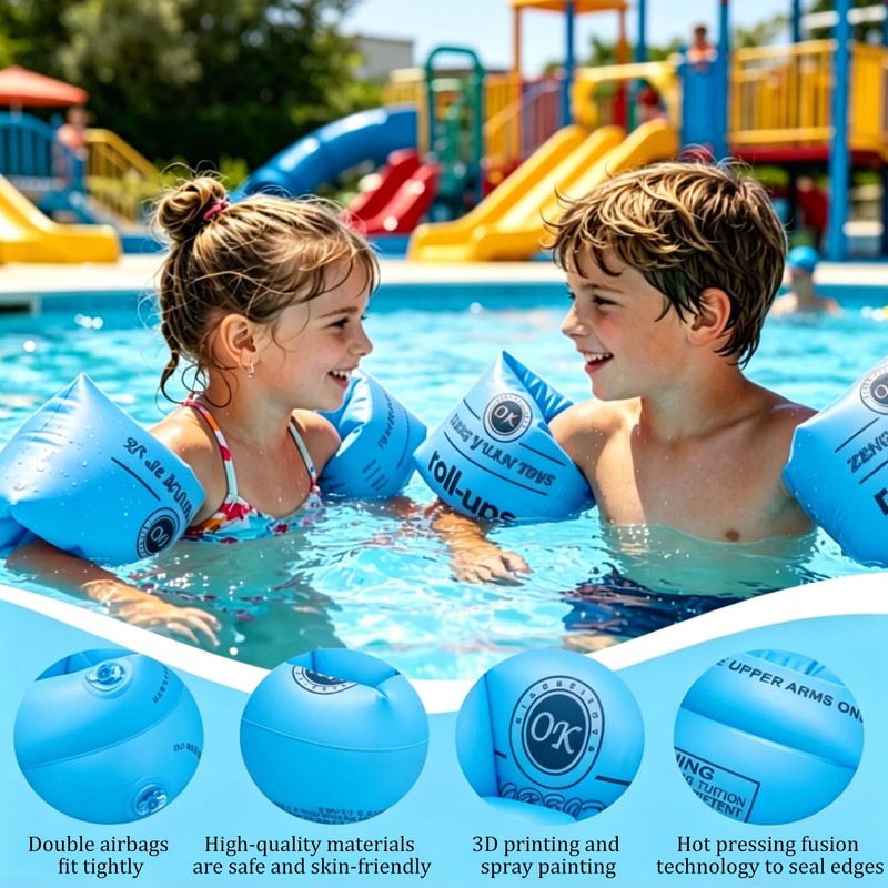 Braccioli con 2 Airbag Indipendenti,20-60kg - Blu