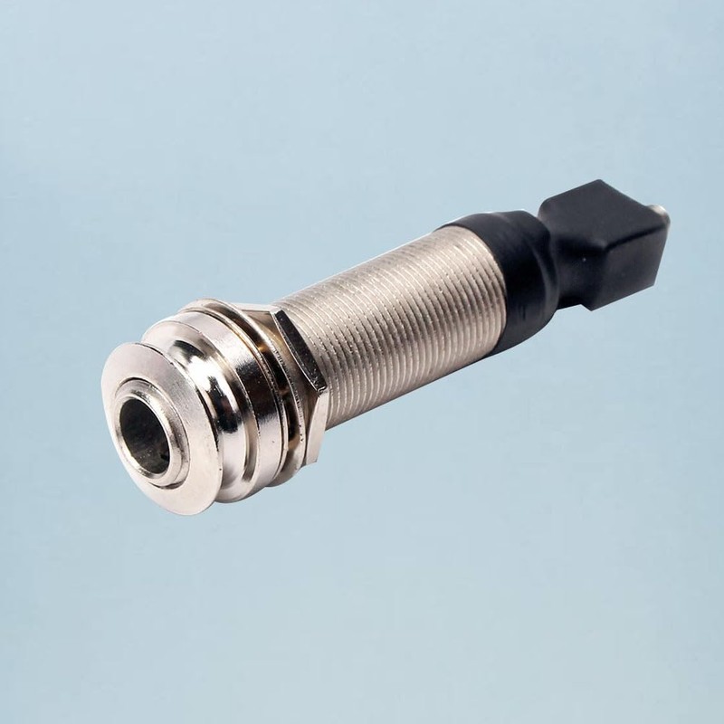 EXCEART End Pin Output Jack Guitar Stereo End Pin Brass