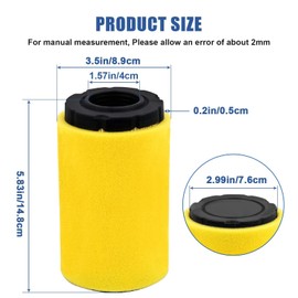 Kabing 793569 793685 Air Filter for B&S John Deere E110 LA125 GY21055 MIU11511 Craftsman YT(S)3000 Husqvarna 591334 18hp-21hp Engine Lawn Mower Tractor Filter
