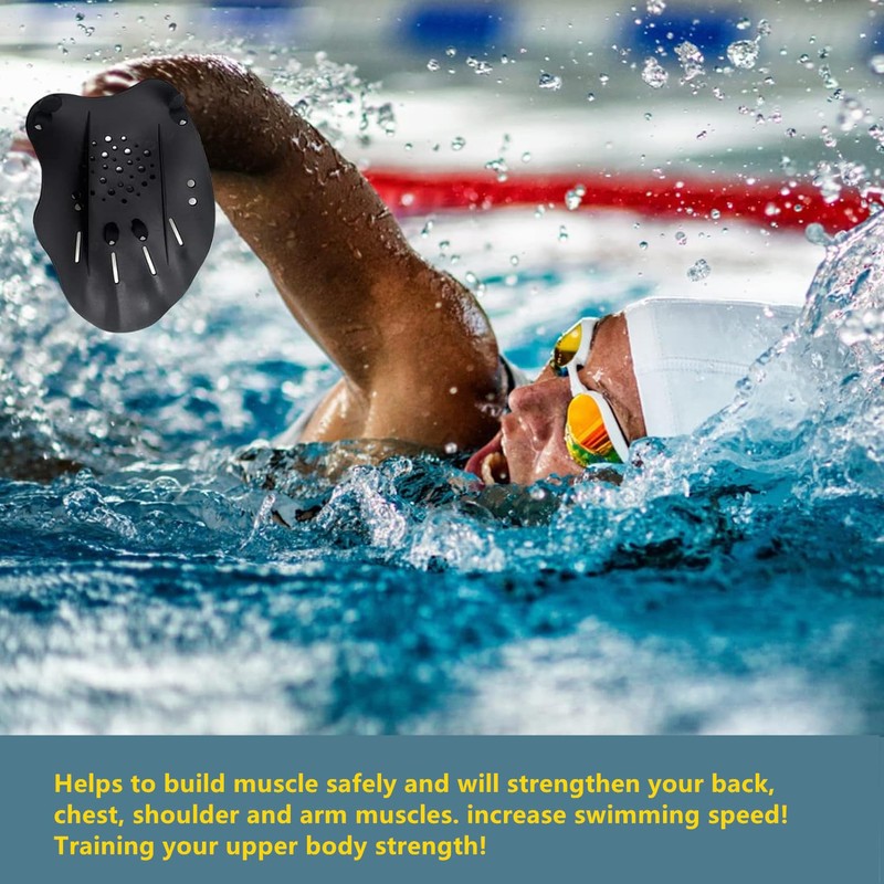 Swimming Training Hand Paddle , Swimming Training Paddle Adjustable Diving