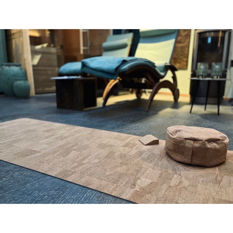Short Cork Yoga Wedge - 10 x 9 x 3