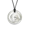 Handmade Pewter New Zealand Maori Spiral Pendant on Waxed Cord