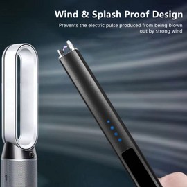 SYWAN 5Pcs Stainless Steel Candle Wick Trimmer Set, Black Candle Wick Trimmer, Candle Wick Dipper, Candle Wick Snuffer and USB Rechargeable Candle Lighter for Candle Lovers(Black)