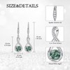 DONGHU Moss Agate Infinity Dangle Earrings - Sterling Silver Leverback