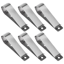 eMagTech 6pcs Garage Door Remote Control Opener Sun Visor Storage Clip Replaced with Stainless Steel Sun Visor Storage Clip Compatible with Liftmaster Silver