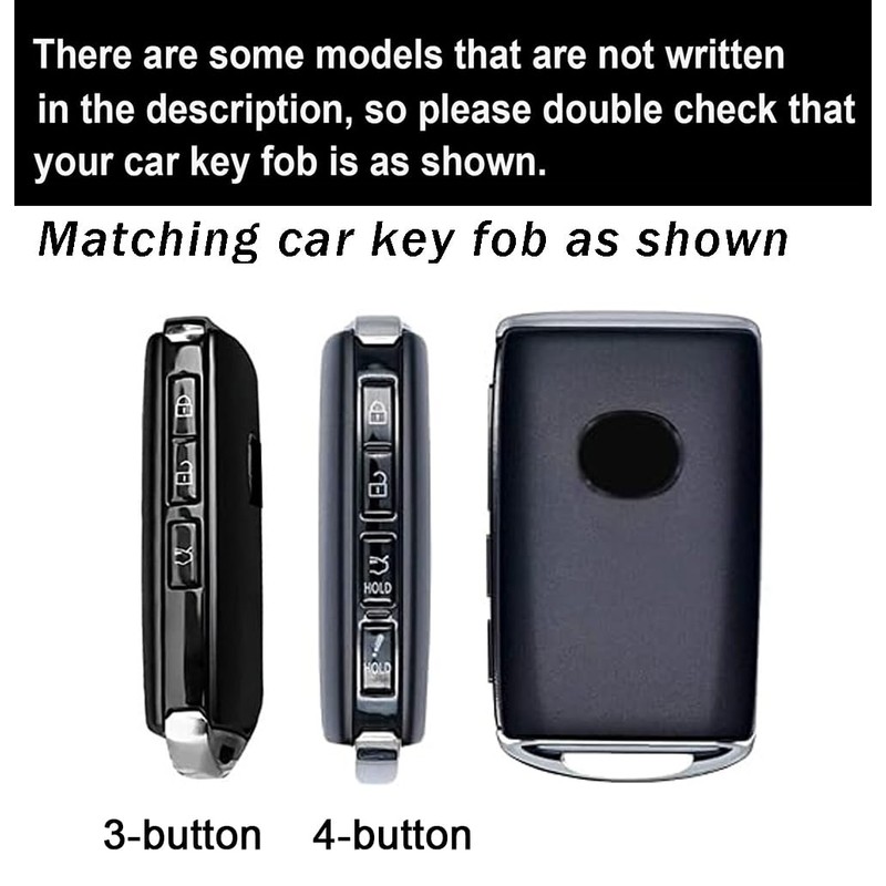 ontto 3-Button Key Cover Fit for Mazda 3 Hatchback Carbon
