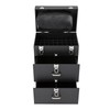 3-Tier Rolling Makeup Train Case with 2 Drawer,Lockable Makeup Trolley