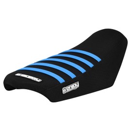 Enjoy Mfg Ribbed Seat Cover - Compatible Fit for Talaria Sting Electric Motorcycle #362 (Black w/Light Blue Ribs)