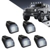 5Pcs No Drill Car Cab Lights, Solar Powered Waterproof Wireless
