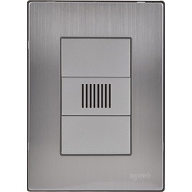 iGoto INOX1023 Placa con Timbre Zumbador Plata