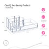Cosmetic Organiser Set of 2 Elegant with Drawer, Transparent, 18
