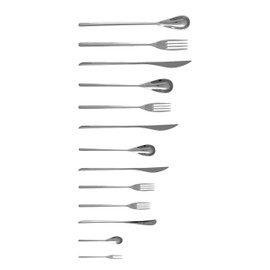 Fortessa Dragonfly 18/10 Stainless Steel Flatware Butter Knife, 7.1-Inch, Set of 12