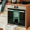Xmsaitar Green Funny Black Cat Bathroom Kitchen Towels, Wash Your