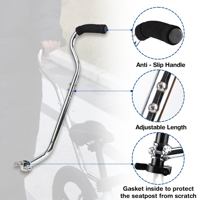 MEGHNA Kids Bike Training Push Handle Detachable Kids Bike Learning