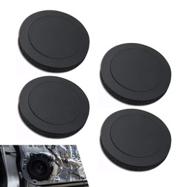 Dogary 4 PCS 6.5" Foam Speaker Enhancer, Audio Speaker Bass Foam Gasket, High Rebound Sponge Bass Blocker Kit, Universal Enhanced Stereo Sound Modification Accessory (Black)