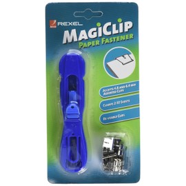 Rexel Magiclip Paper Fastening Device Assorted Colours (50 Max Sheet Capacity)