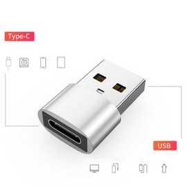 Fast OTG USB C 3.0 Type A Male to USB C 3.1 Type C Female Adapter Converter, Durable Aluminum, for Data Sync & Charging, Compatible with Laptops