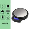 American Weigh Scales AXIS-100 Digital Pocket Scales, Stainless Steel, Backlit