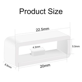 6-Pack Band keepers Compatible with Garmin Forerunner 55 245 45 165 645 158 Watch Bands, 20mm Silicone Replacement Watch Band Loop/Holder/Retainer Fastener Rings (White*6)