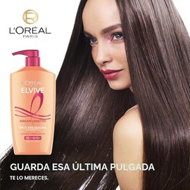 L'Oreal Paris Elvive Dream Lengths Champú Restaurador con Aceite de Ricino Fino y Vitaminas B3 y B5 para Cabello Largo y Dañado, Repara Visiblemente e