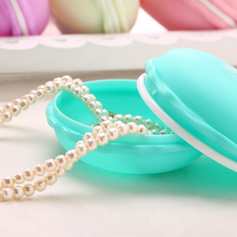 HappyHome Portable Mini Macaron Jewelry Case, Earrings, Ring, Accessory Case,