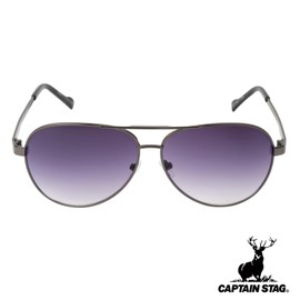Captain Stag CS-003-1-EH-72 Men's Sunglasses with Sunglasses Case, Metal Frame, Gunmetal