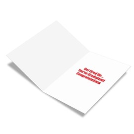 Set The World On Fire - Happy Graduation Day Card with Envelope (4.63 x 6.75) - Celestial Theme Graduate Appreciation Note Card - Humorous Congrats Greeting Stationery for Students, Scholar C6779GDG