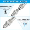 PATIKIL Hex Reducing Nipple Connectors Pipe Adapter 7/16" Male 37°