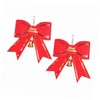 Levemolo 10pcs Christmas Bell Ornaments Large Bowknot Design Xmas Tree