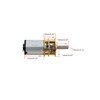 CHANCS N20 DC Mini Metal Gear Motor 6V 100RPM Shaft