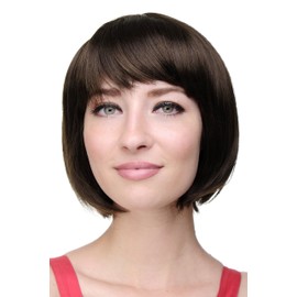 Wig Me Up Women’s Quality Sexy Bob Wig with Straight Fringe - 703 Medium ash brown (8)