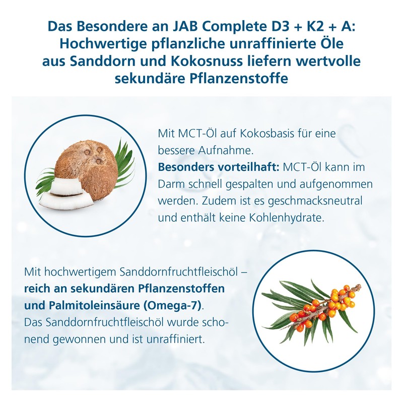JAB biopharma Complete D3 + K2 + A - 50
