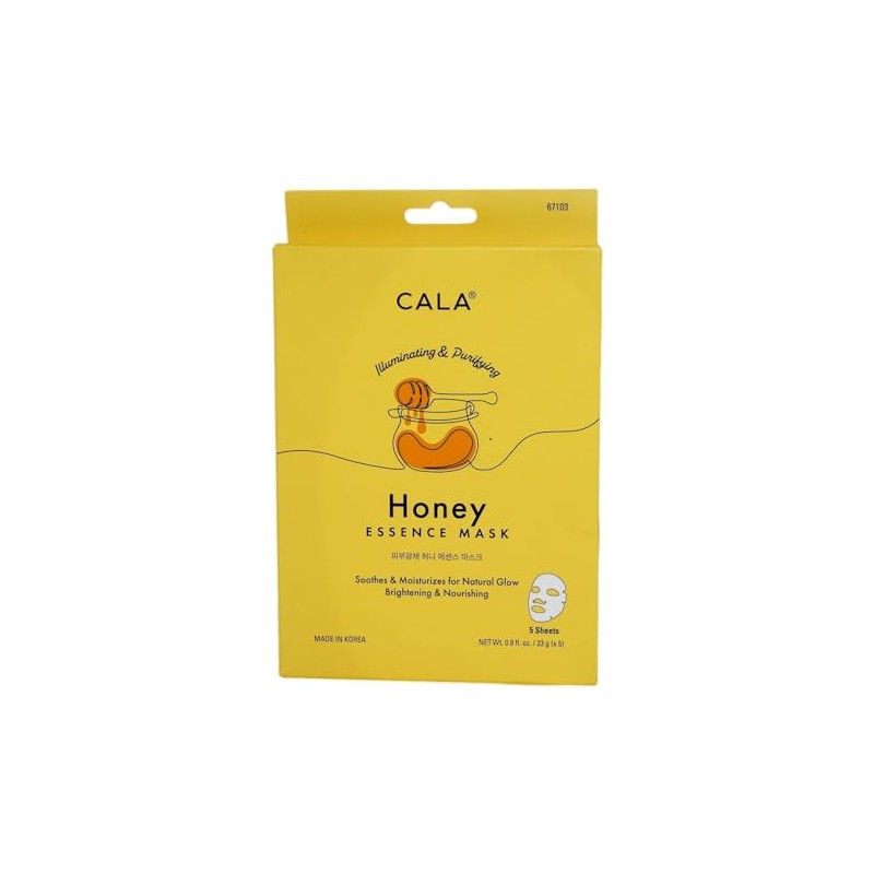 Cala essence facial mask sheets 5 count, 5 Count (Honey)