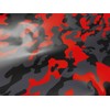 RED Black Gray Camouflage Vinyl Car Wrap Film Sheet +